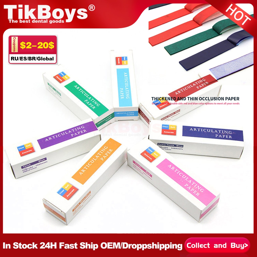 200 Sheets Dental Articulating Paper Products Oral Dentist Teeth Whitening Dental Materials Tool Odontologia materiales dentales