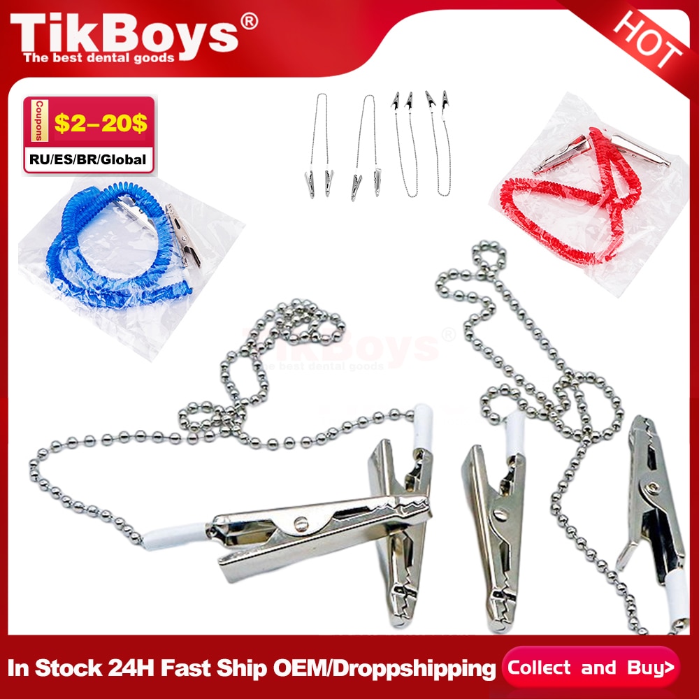 1pc Dental Oral Scarf Clip Flexible Bib Clips Chain Napkin Holder For Dentist Lab Dentistry Material Disposable Patient Clips