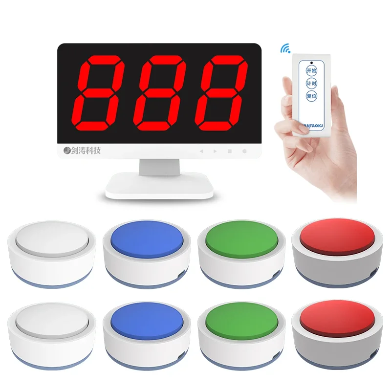 Intelligent Responder Wireless 1Display 14Buttons With 1Controler Answer Buzzer For Competition Knowledge And Debate Contest