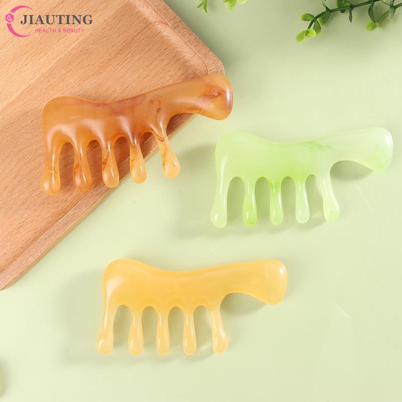 1PCS Beeswax Massage Comb Wide Tooth Comb SPA Scraping Scalp Massage Brush Hair Care Tool High Quality Anti-static Household