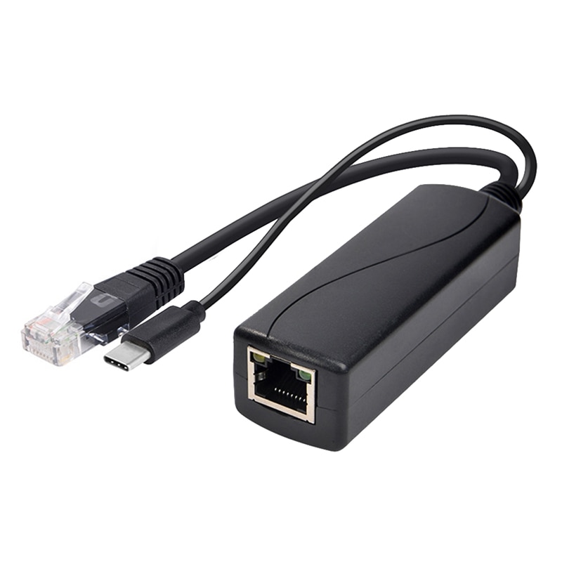 Gigabit Poe Splitter Type-C 5V2.4A IEEE802.3Af Isolated 1000M POE Splitter