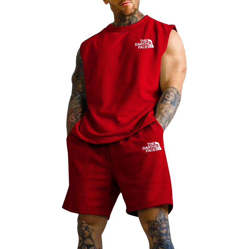 2023 Summer New Casual Fashion Tracksuit 2 Piece Sets Solid Color Sports Oversized Suits Short Sleeve T Shirt Sets Man Clothing