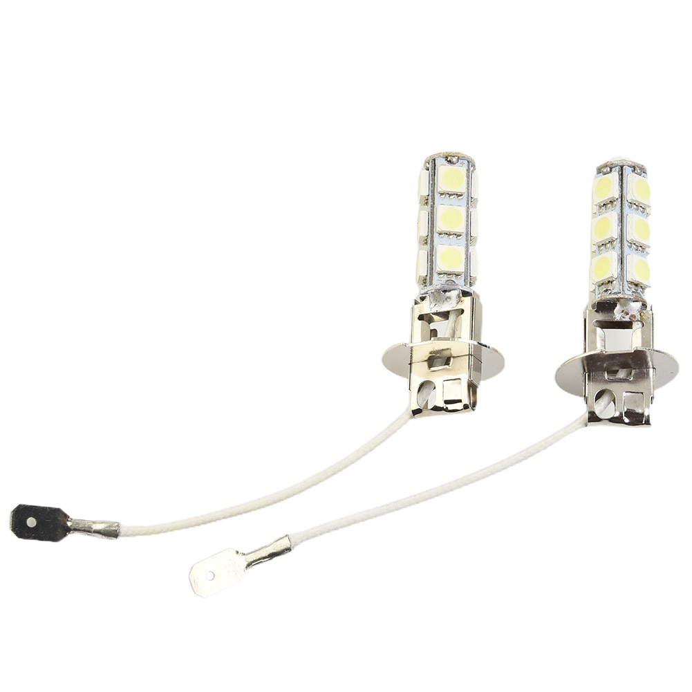 2pcs H3 Led Car Fog Light Bulbs 13-5050 SMD LED Super Bright CSP LED Headlight DRL Lamp 6500K 12V Daytime Running Lights