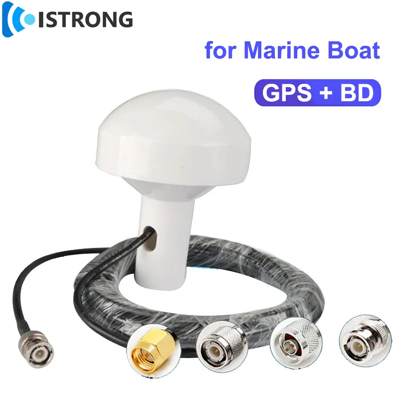 Outdoor GPS+BD Mushroom Antenna AIS Satellite Navigation Timing Antenna Nautical Positioning Signal Booster for Marine Boat 5m