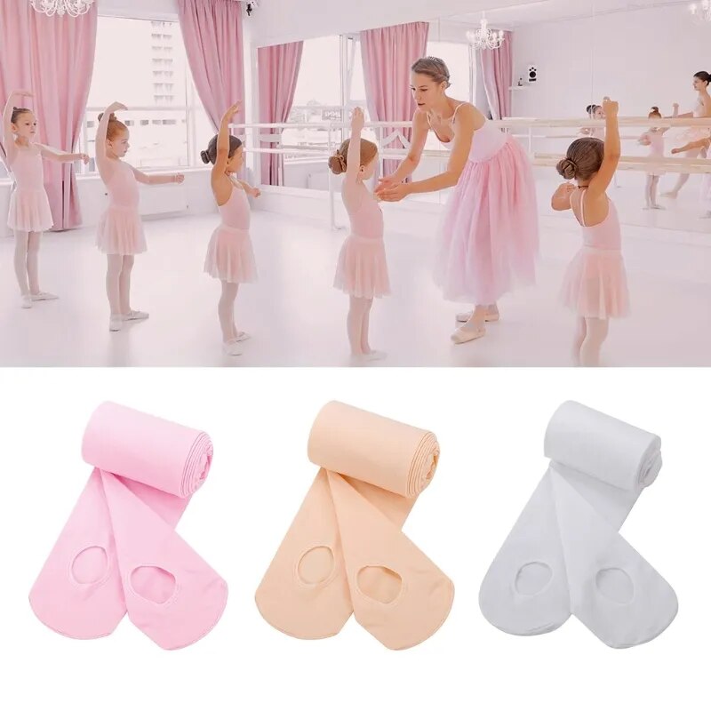 Ballet Tights Ultra-Soft Transition Dance Leggings Stockings Solid Color Opaque Convertible Tights for Girls Women Toddl