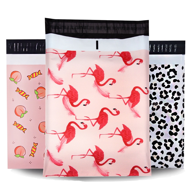 100PCS Poly Mailers 25.5*33cm Self-Seal Shipping Bags Cute Packaging Bags Plastic Mailer Mailing Envelopes for Boutique Clothing