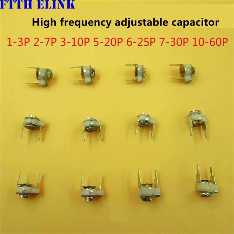 100pcs Small ceramic Fine tuning adjustable capacitor 1-3P 3-10P 5-20P 6-25P7-30P10-60P
