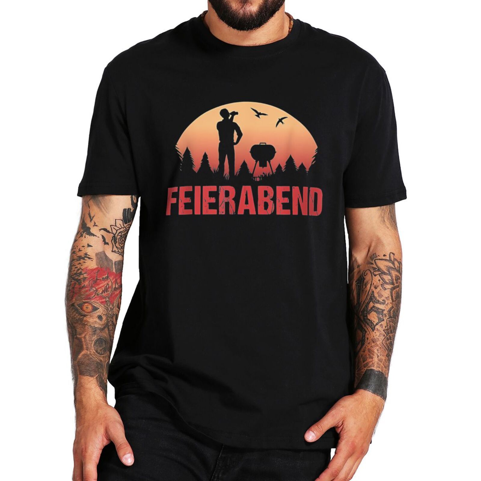 Feierabend T Shirt Funny German Quote Humor Beer Party Tee Tops O-neck 100% Cotton Unisex Summer Casual T-shirts EU Size