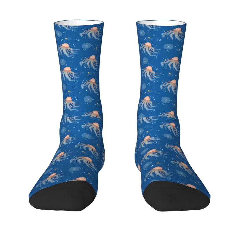 All The Jellyfish Dress Socks Men's Women's Warm Funny Novelty Crew Socks