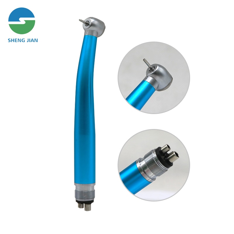 Colorful Dental High Speed Handpieces Single Water Push Button Air Turbi ne Fit Iso Burs 1.6mm 2/4Holes Dentistry Tools