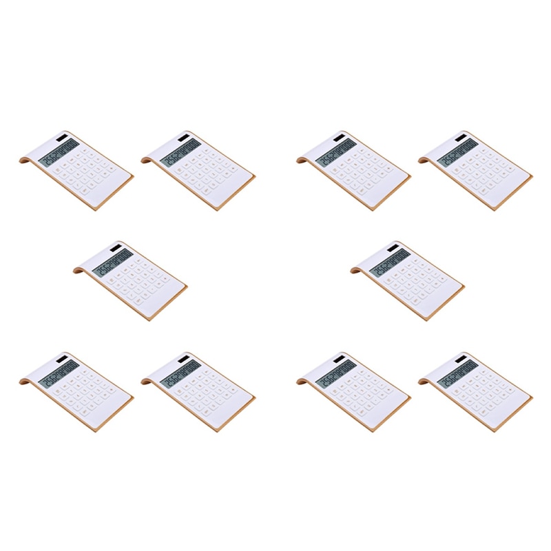 10X Calculator, Slim Elegant Design, Office/Home Electronics, Dual Powered Desktop Calculator, Solar Power, 10 Digits