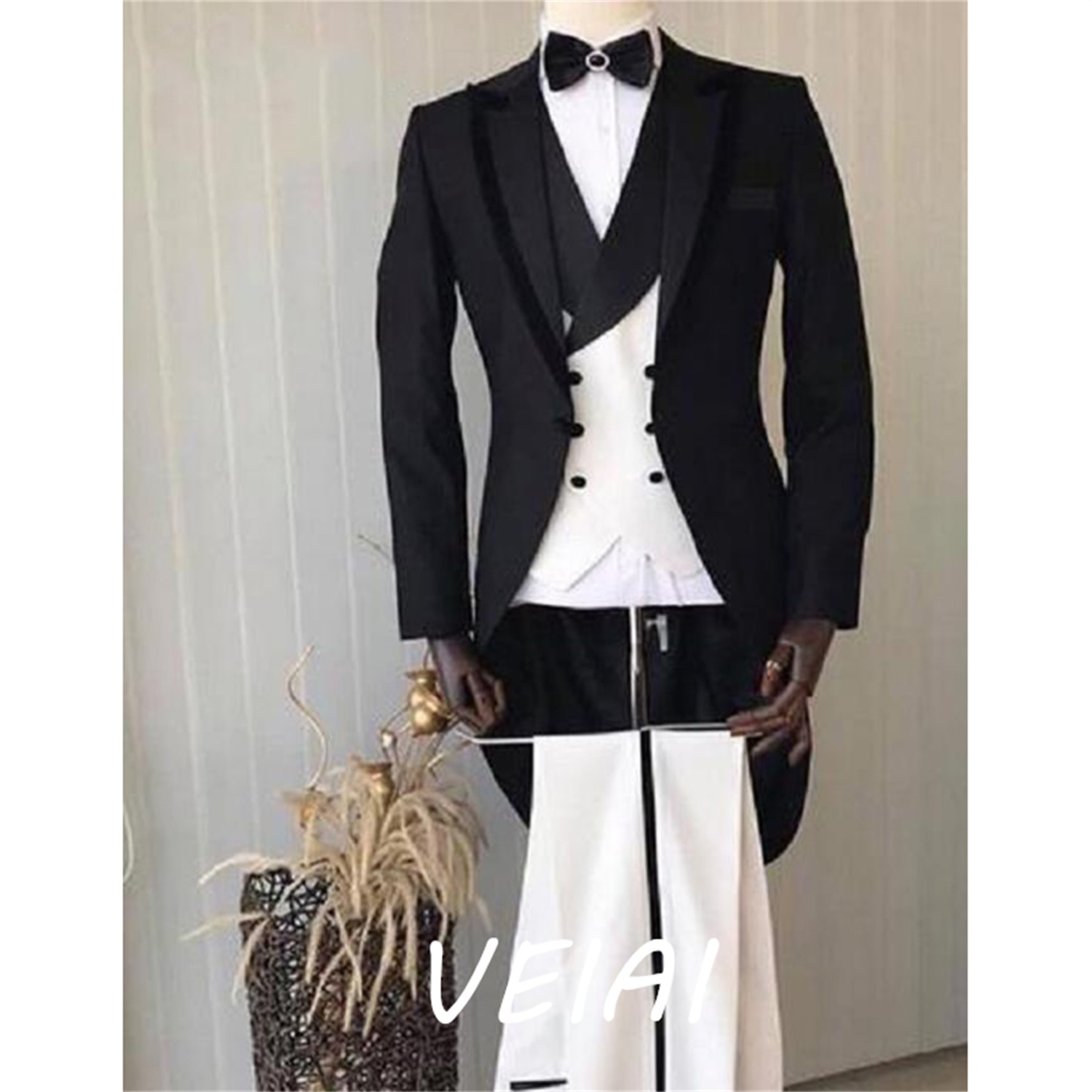 2022 Tailor Made Suit Men's Formal Prom Suits Bridegroom Business Men Suit 3 Pieces(Jacket+Pant+Vest) traje de novio para b