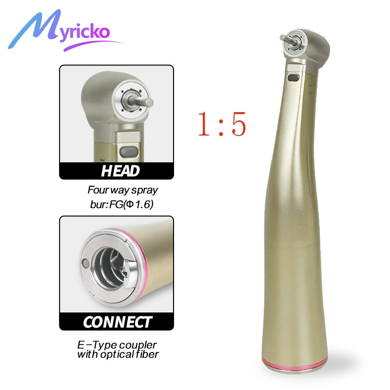 Dental 1:5 1:1 High Speed Handpiece For Electric Motor Dentistry Micromotor Fiber Optic LED Lamp Dentist Tips E-Eype Connection