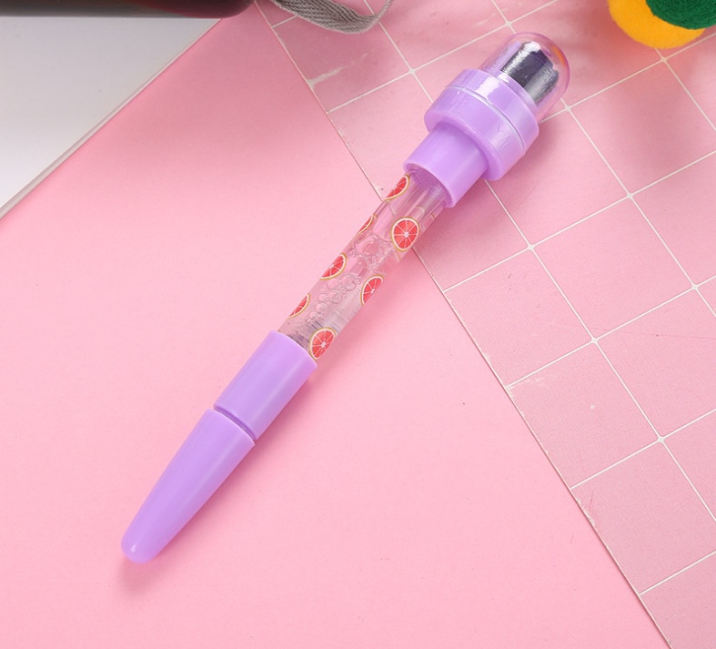 New Cute Little Fresh Bubble Pen Glow Kindergarten Reward Pupils Stationery Seal Pen 5 In 1 Seal Pen.
