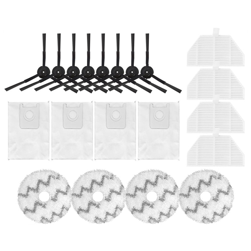 Side Brush Filter Dust Bag And Mop Cloth Replacement For Xiaomi Roidmi EVA SDJ06RM Self-Cleaning Emptying Robot Vacuum