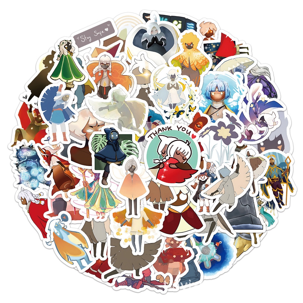 60Pcs Anime Game Sky:Children of Light Stickers Decal for DIY Bike Skateboard Fridge Luggage Classic Toy Graffiti Sticker