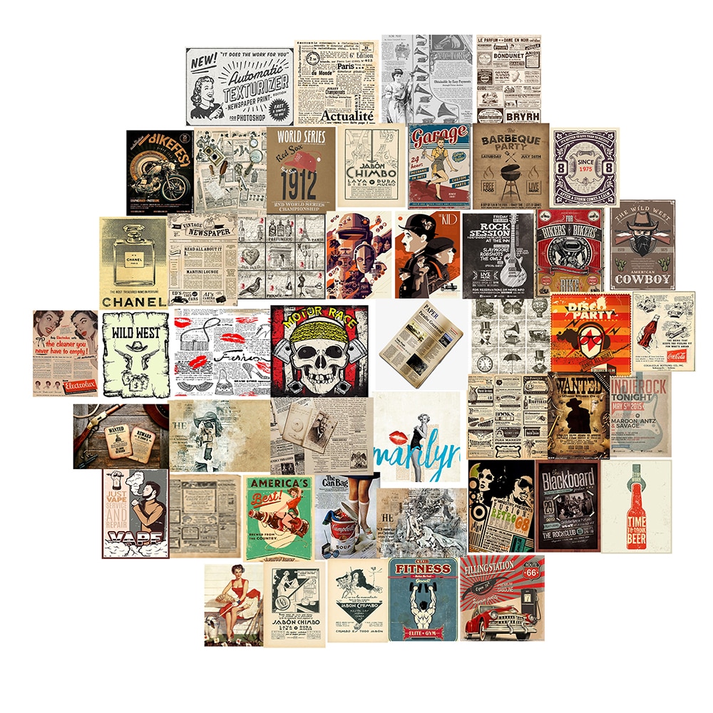 Postcard Photo Collage Set Wall Collage Kit Exqusite Aesthetic Posters Bedroom Decor