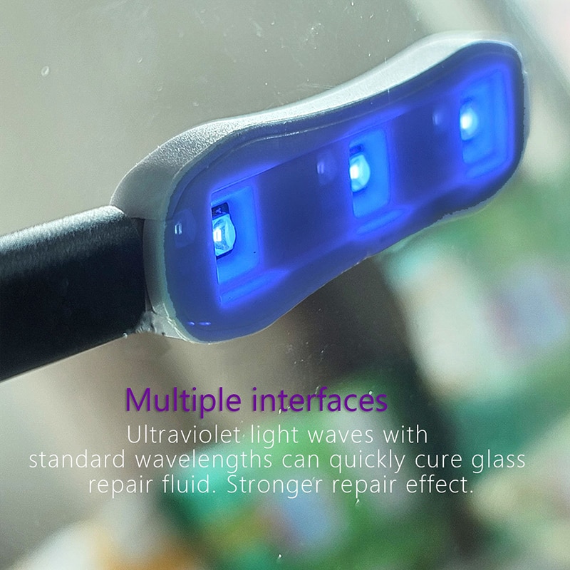 Car Glass Repair Curing Lamp Resin Curing Special Lamp Curing Glue UV Lamp Car Front Windshield Glass Crack Repair Tools