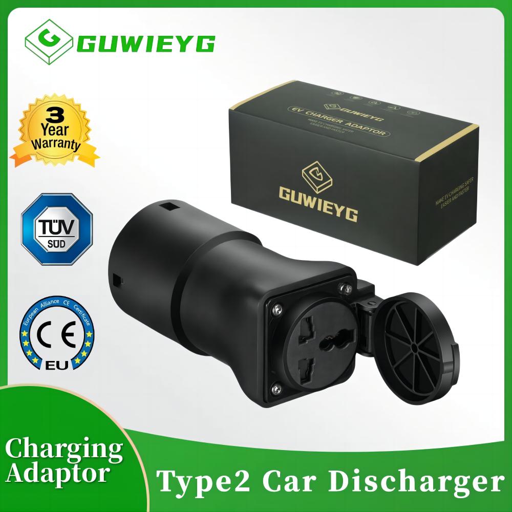 For Type2 Car Discharge EV Cable Adapter MG ZS MG4 MG5 Discharge V2L Vehicle to Load Type 2