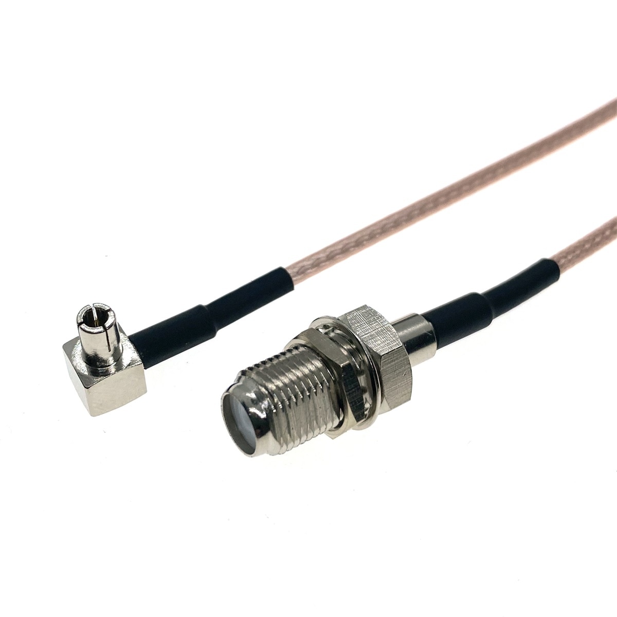 RG316 TS9 MALE Right Angle to F Female Bulkhead 50 Ohm RF Coax Extension Cable Pigtail Coaxial