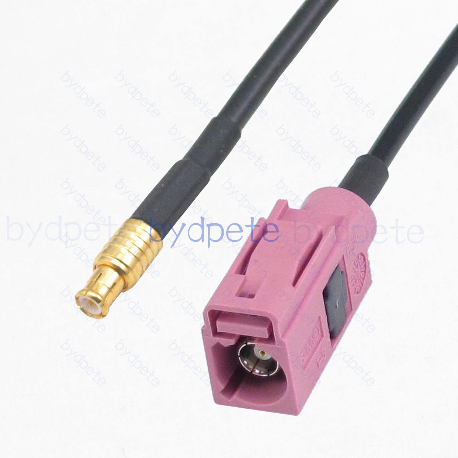 Fakra-H Female Pink 4003 to MCX Male RG174 Black PVC Coax Pigtail Cable For Telematics and RF Coaxial 50Ohms