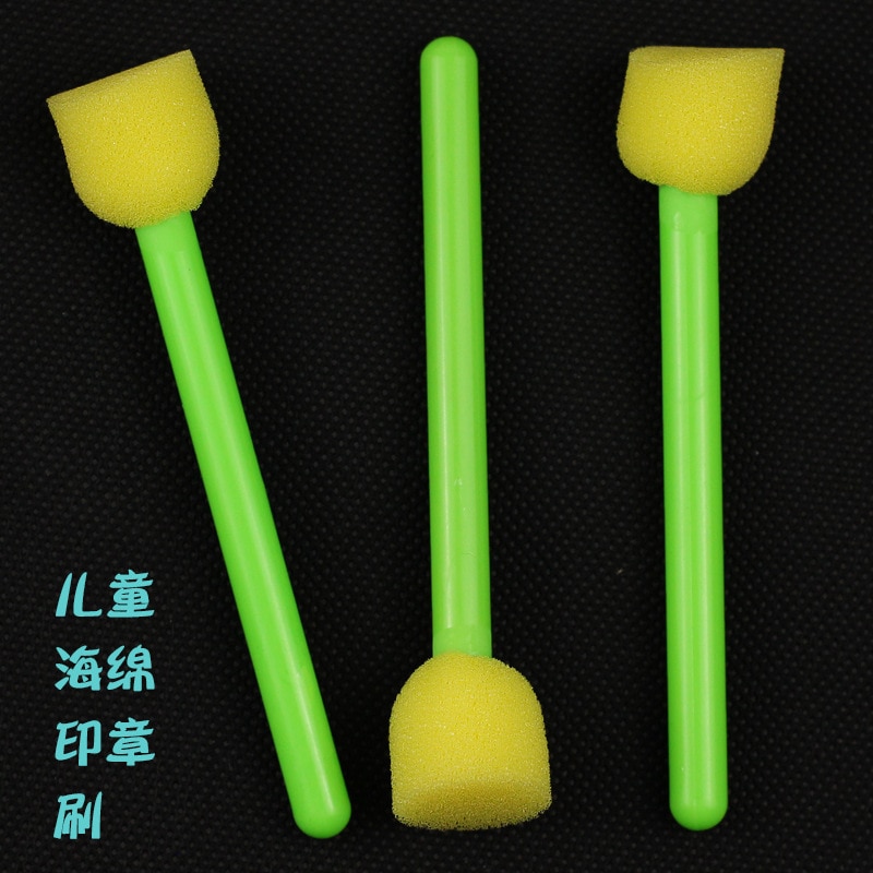 Children'S Art Materials Sponge Brush Diy Painting Rubbing Round Graffiti Tool Mushroom Head Stamp Paint Brush