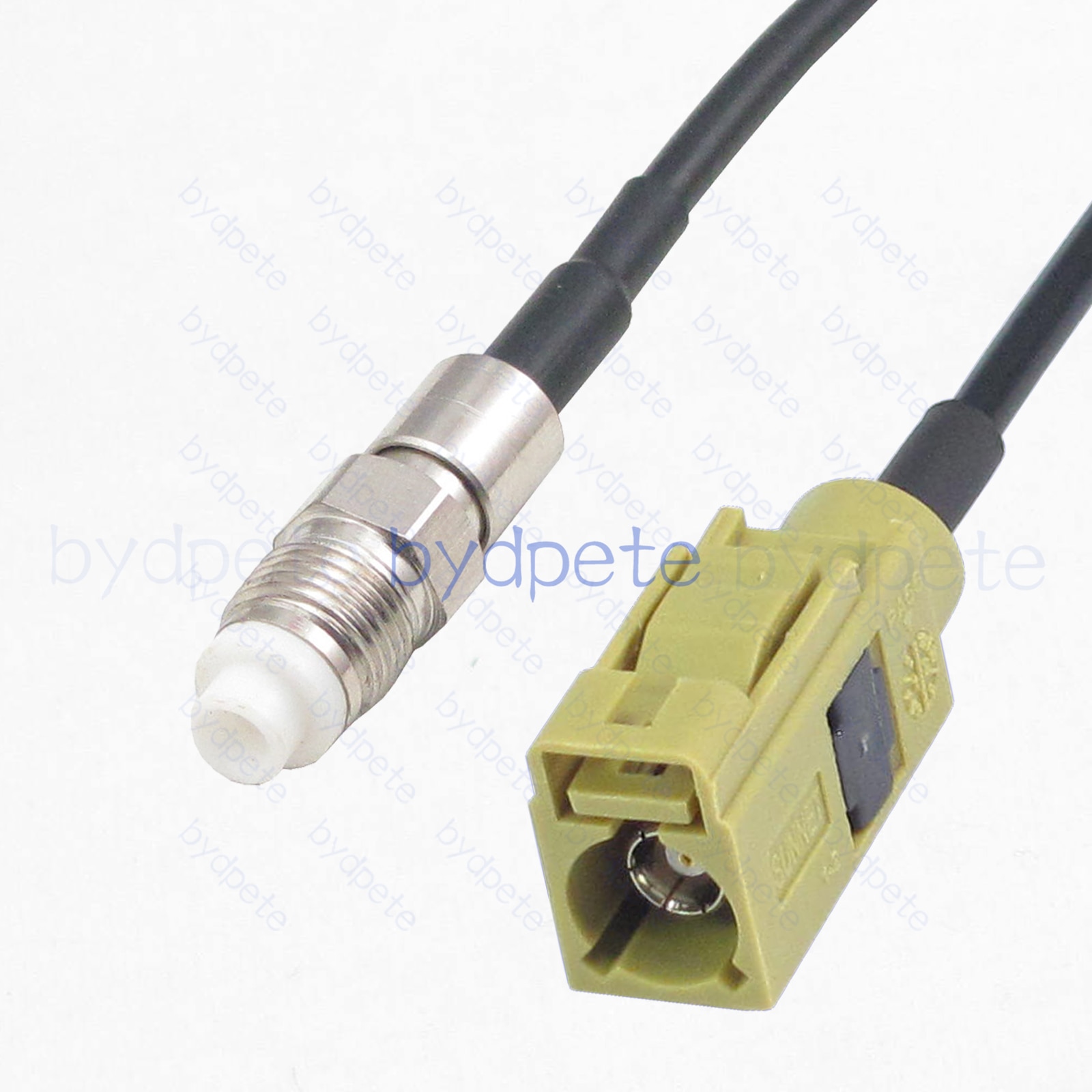 Fakra-K Female Curry Yellow 1207 to FME Female RG174 For Wireless Device With Intermediate Frequency (IF) 50Ohms Coaxial Cable