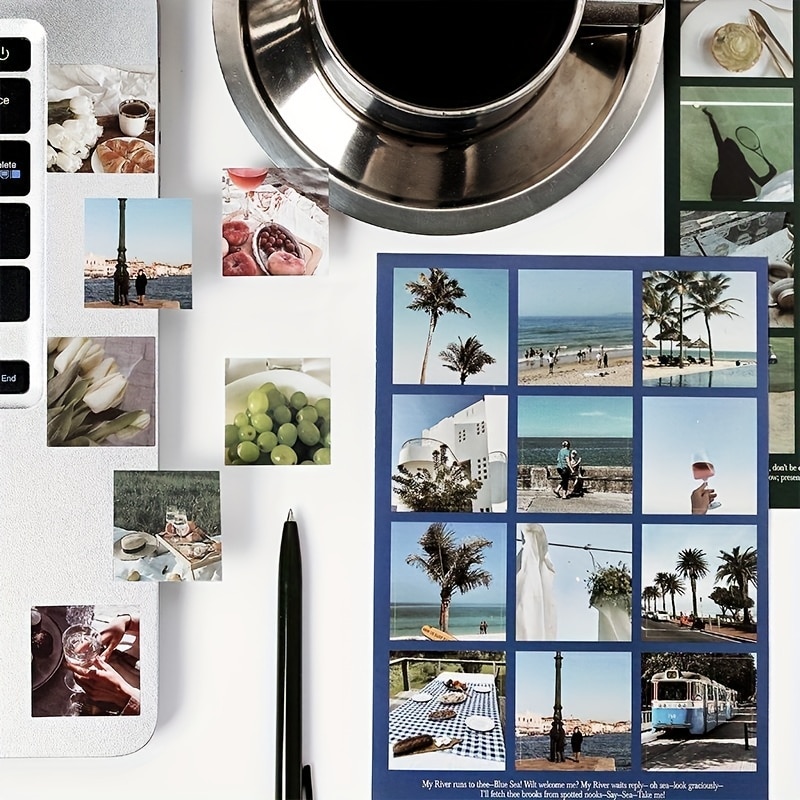 MOHAMM 1 Sheet Beautiful Scenery Sticker for Decoration Material Scrapbooking DIY Collage Journalin