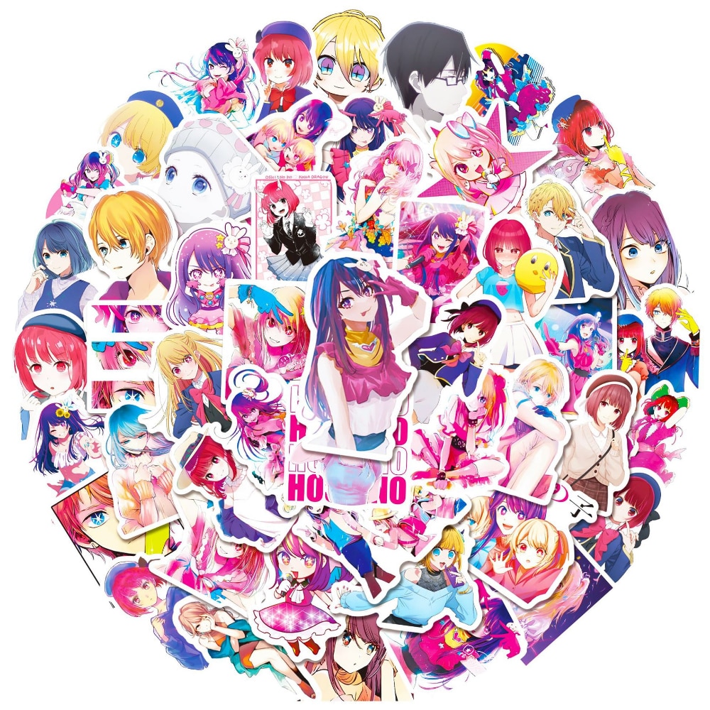 10/50Pcs Japanese Anime Oshi No Ko Graffiti Sticker Cartoon Luggage Skateboard Water Cup Diy Car Laptop Decal Decor Sticker