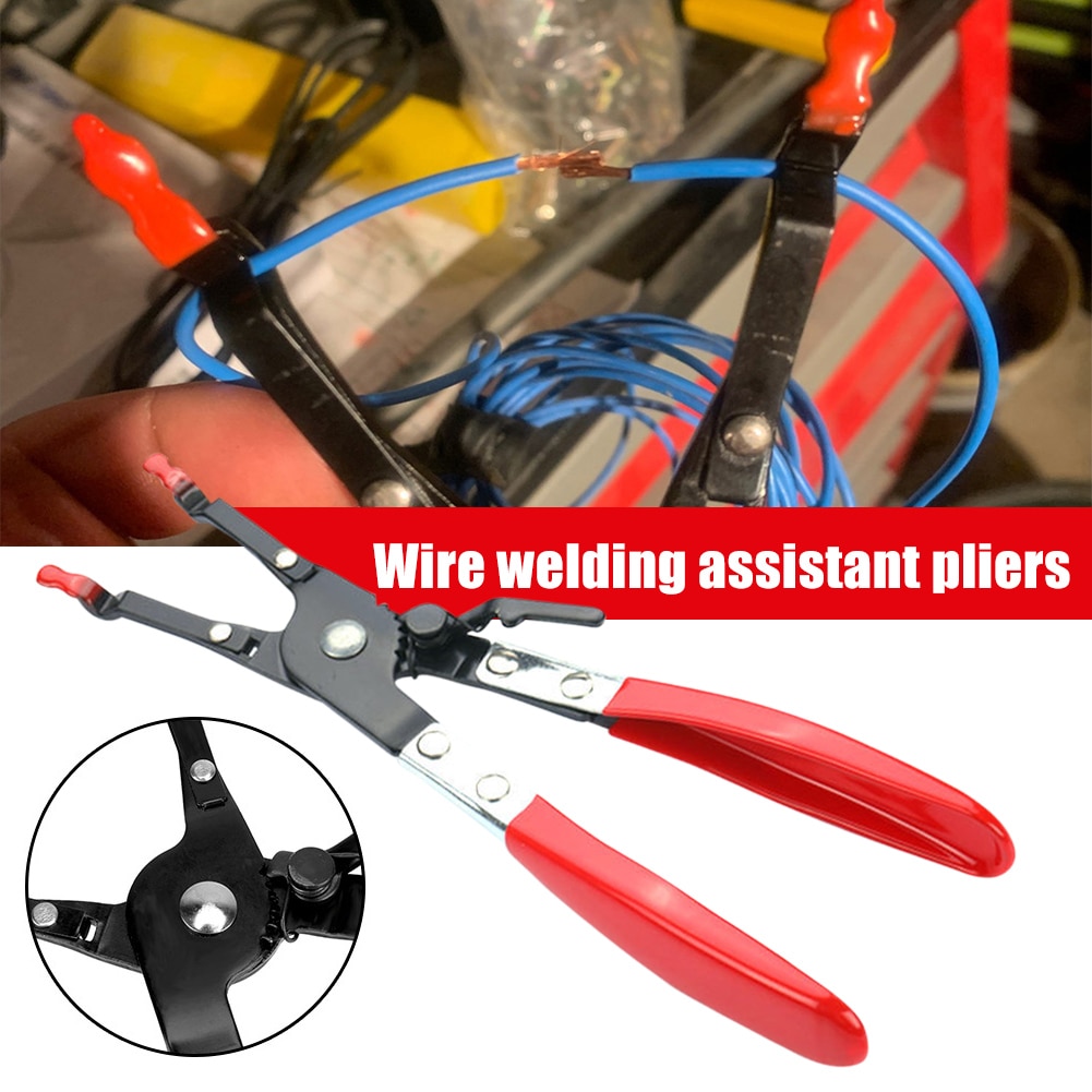 Car Vehicle Soldering Aid Pliers Hold 2 Wires Innovative Wire Welding Clamp Car Maintenance Repair Tool