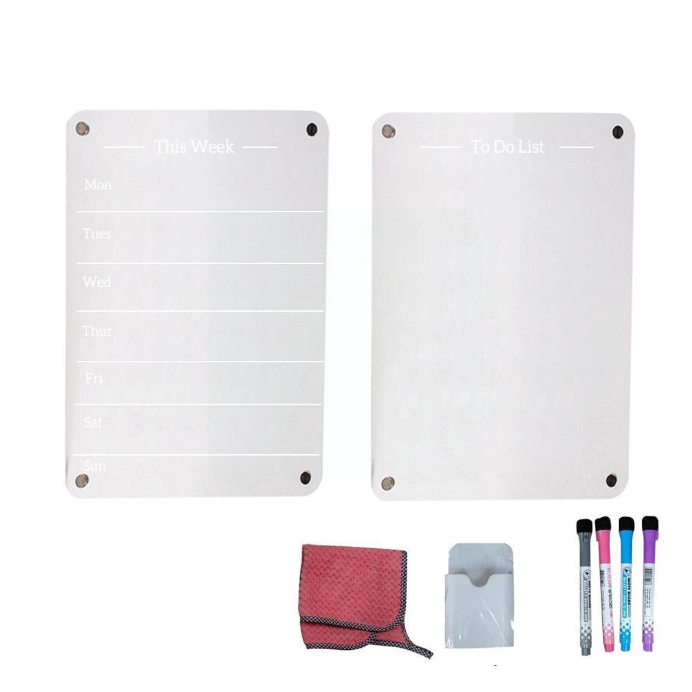 Magnetic Acrylic Dry Wipe Board Magnetic Suction Transparent Hanging Calendar Calendar Board Message Notepad Weekly Calenda L4q8