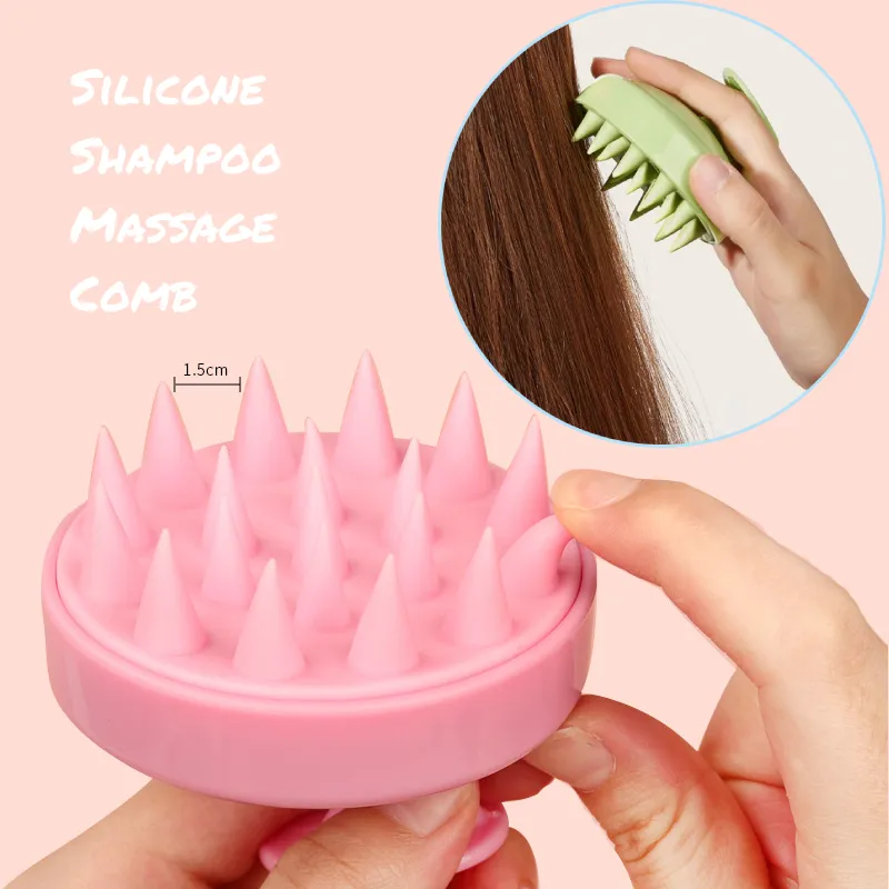 Wet and Dry Silicone Shampoo Massage Comb Scalp Hair Massager Adult Soft Household Bath Hair Shower Brush Comb Care Tool