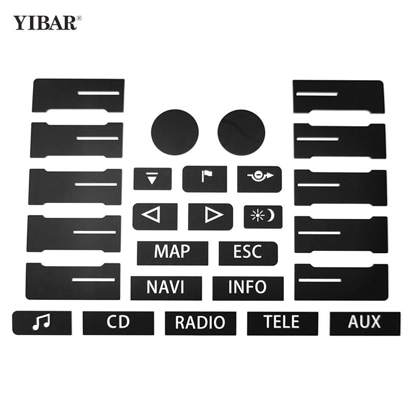 8PCS Set Car Matte Black Worn Button Repair Kit Stickers Decals For 2005-2010