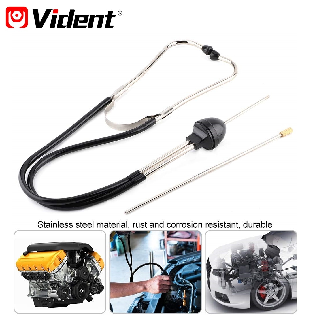 2023 22.5+7CM Auto Cylinder Stethoscope Mechanics Stethoscope Car Engine Block Diagnostic Automotive Hearing Tool Free Shipping