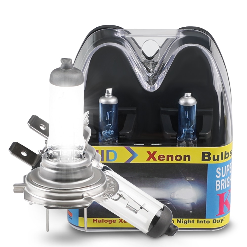 1 Set H7 12V 55W Halogen Light 4300K Super Bright H7 Clear Lights Bulbs Halogen Lamp Bulb Headlight Lamp Car Accessories
