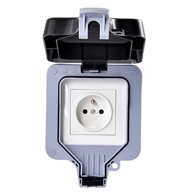 External Outdoor IP66 1 Slot Wall Socket Dustproof Surface-Mounted Protective