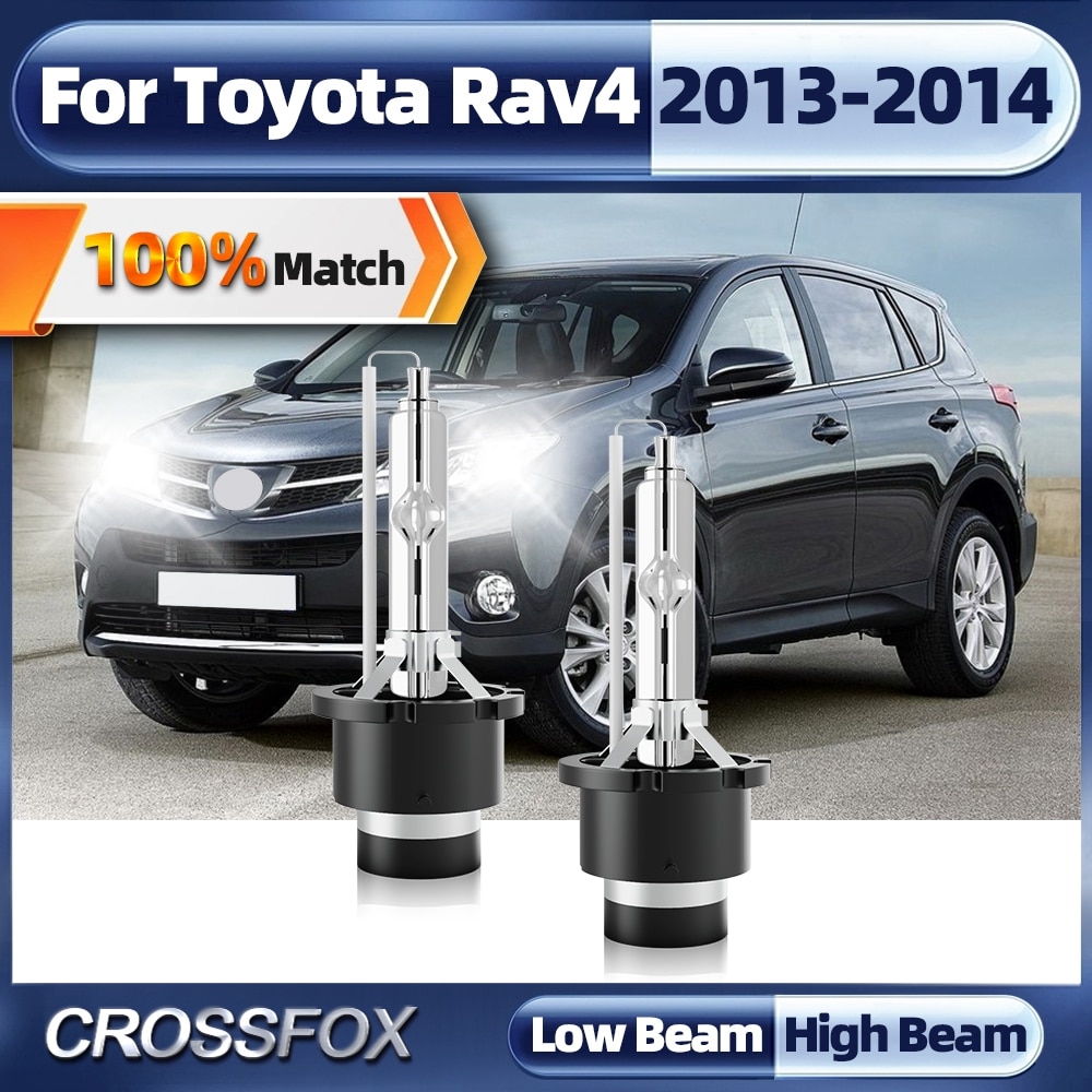 2Pcs D4S LED Light HID Xenon Headlight Bulb 35W Light Bulb 6000K 12V LED Auto Lights Car Headlamp For Toyota Rav4 2013 2014