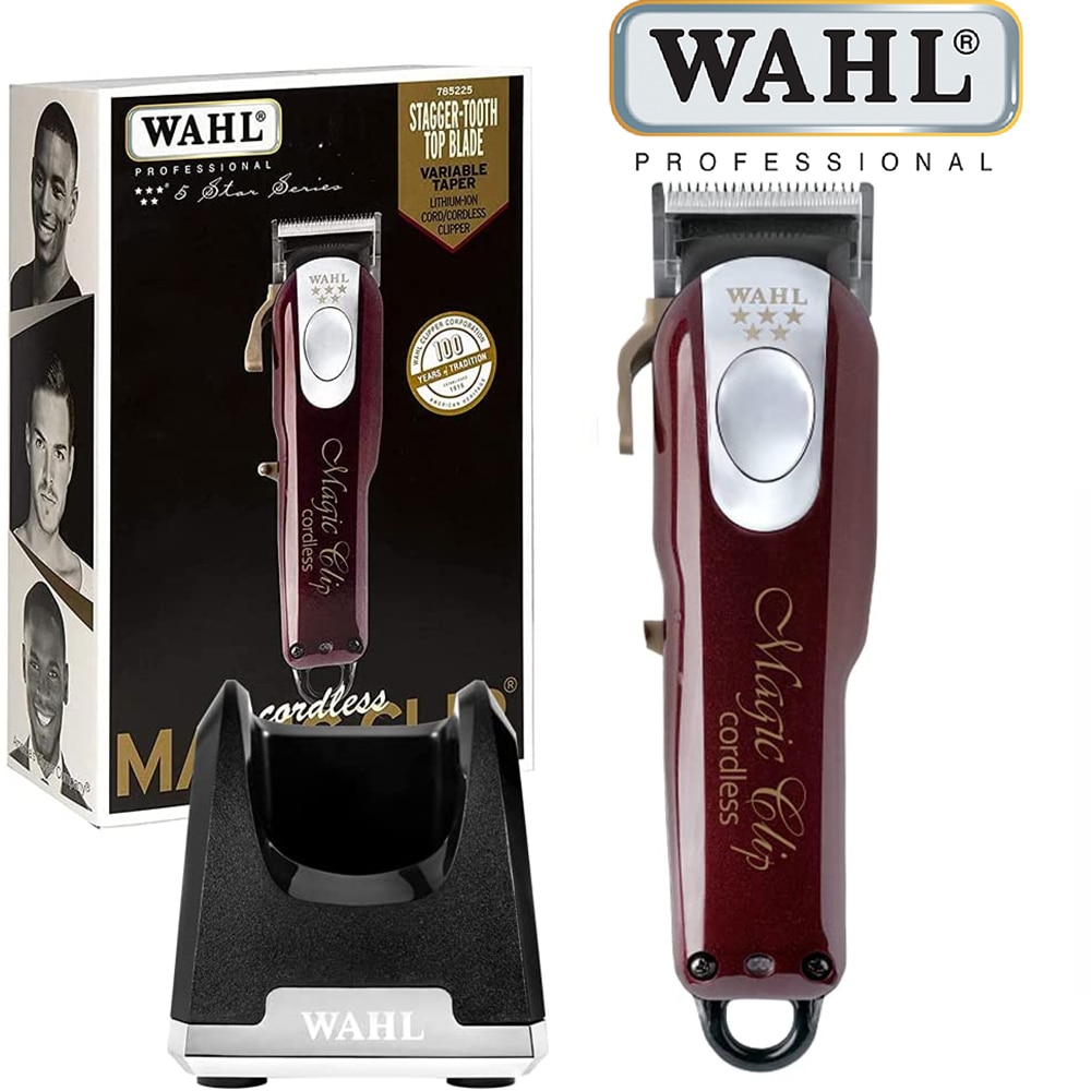 Wahl 8148 5-Star Limited Edition Black & Gold Cordless Magic Clip for Men Barber Cutting Machine