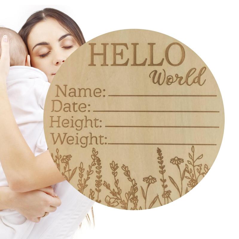Birth Announcement Plaque Keepsake Baby Name Reveal Sign
