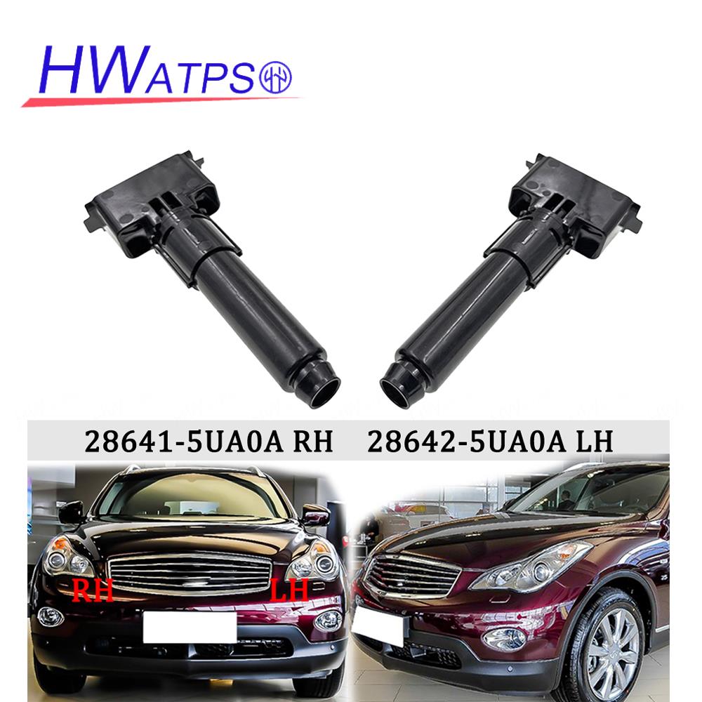 For Nissan QX50 VQ25HR 2014- 28642-5UA0A (LH) & 28641-5UA0A (RH) Bumper Head Lamp Washer Sprayer Jet Washing Water Nozzle