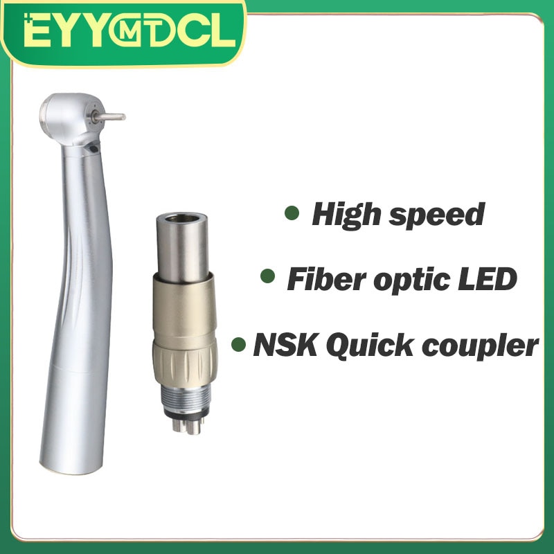 Dental High Speed Handpieces Fiber Optic LED Quick Coupler 2 Hole 4 Hole NSK Style Push Button Odontologia Tools Dentist Clinic