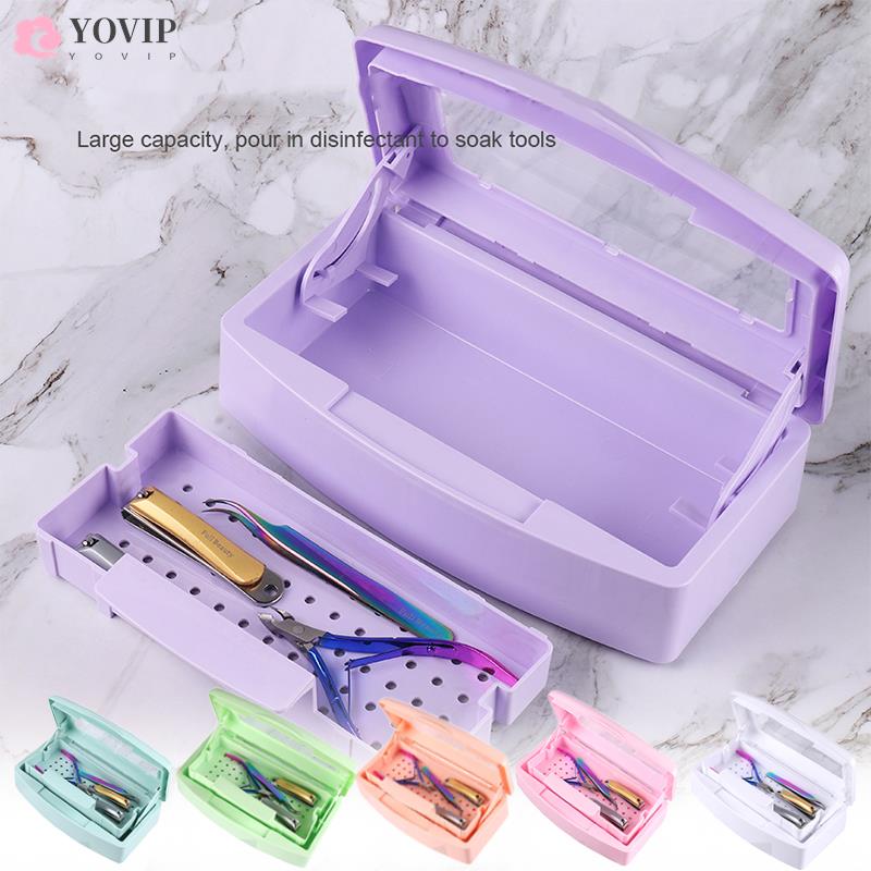 Sterilizing Tray Sterilizer Nail Art Disinfection Box for Steel Metal Nipper Tweezers Equipment Cleaner Storage Tools