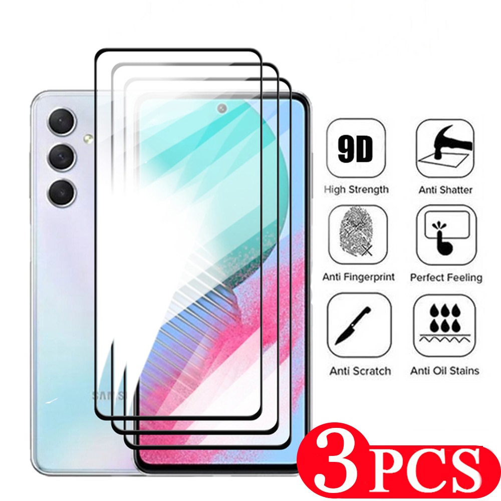 3Pcs Tempered Glass For Samsung Galaxy A51 A52 A52S A53 A54 M52 M53 M54 A11 M11 A73 A72 A91 A71 M51 M62 phone Screen Protector