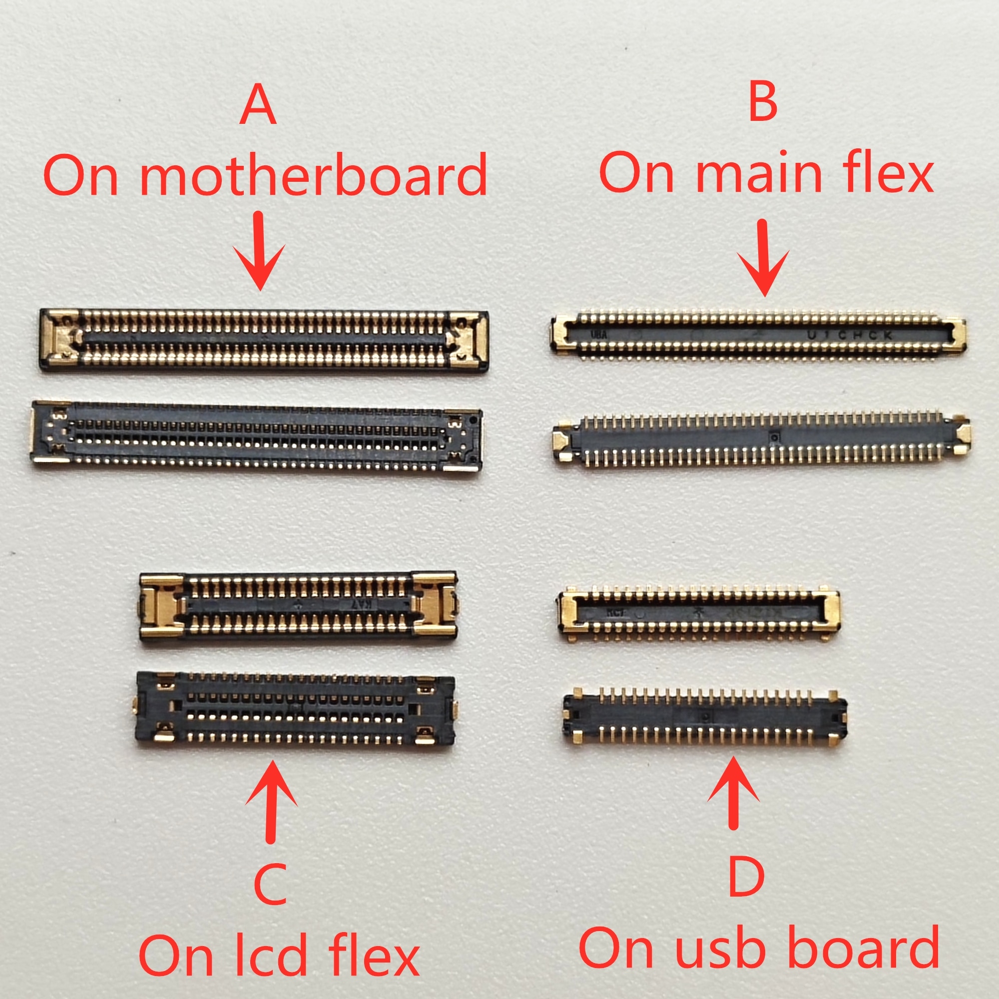 2-10pcs LCD Display Screen Flex FPC Connector For Samsung Galaxy A52 A72 A525 A526 A725 A725F A52 A526F Plug On Board 40 78 pin