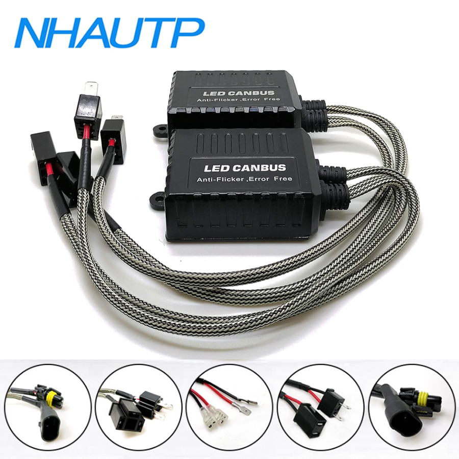 NHAUTP 1Pair C20 Super LED Decoder For Audi BMW VW Ford Hyundai Toyota Mercedes-Benz Anti Flicker Error Canceller Resistor 9-16V