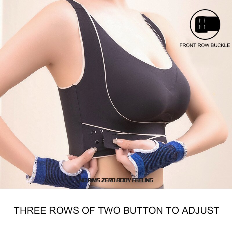 Non-Trace Female Underwear The Anterior Cross Movement Jiaozhengmei Back Together Without Rims Prevent Sagging Ladies Bra