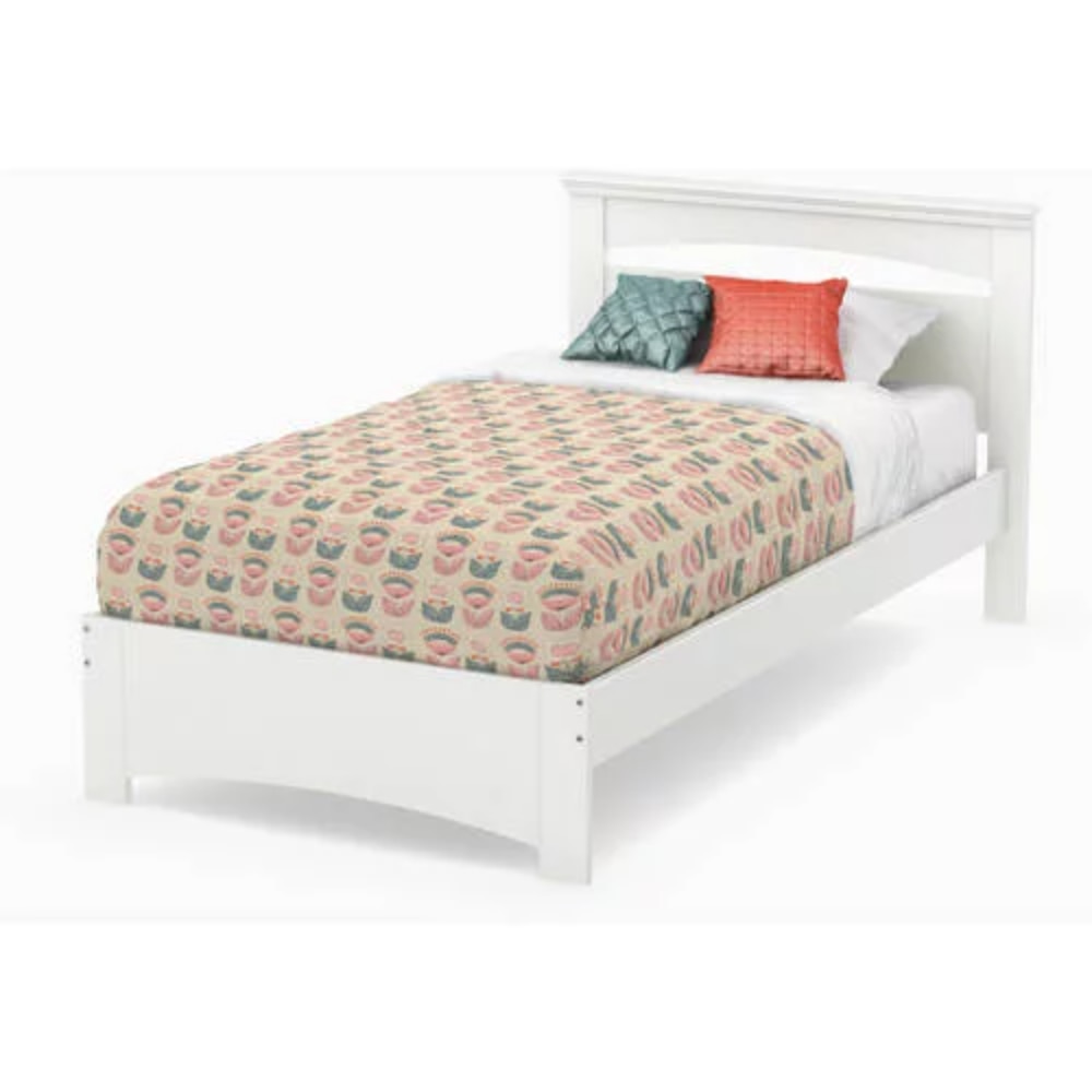 Smart Basics Complete Bed Kids Bedroom Twin Pure White