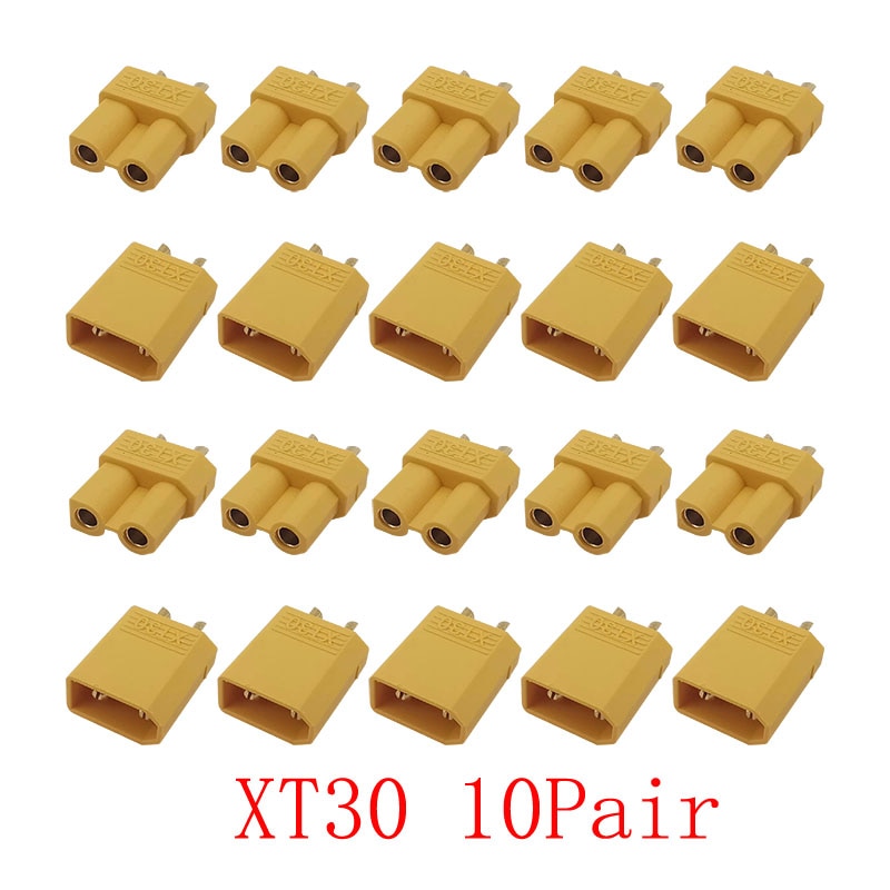 10Pair XT30 Male Female Bullet XT 30 Connectors Plugs For RC Lipo Battery RC Drone DIY Toy Accessories