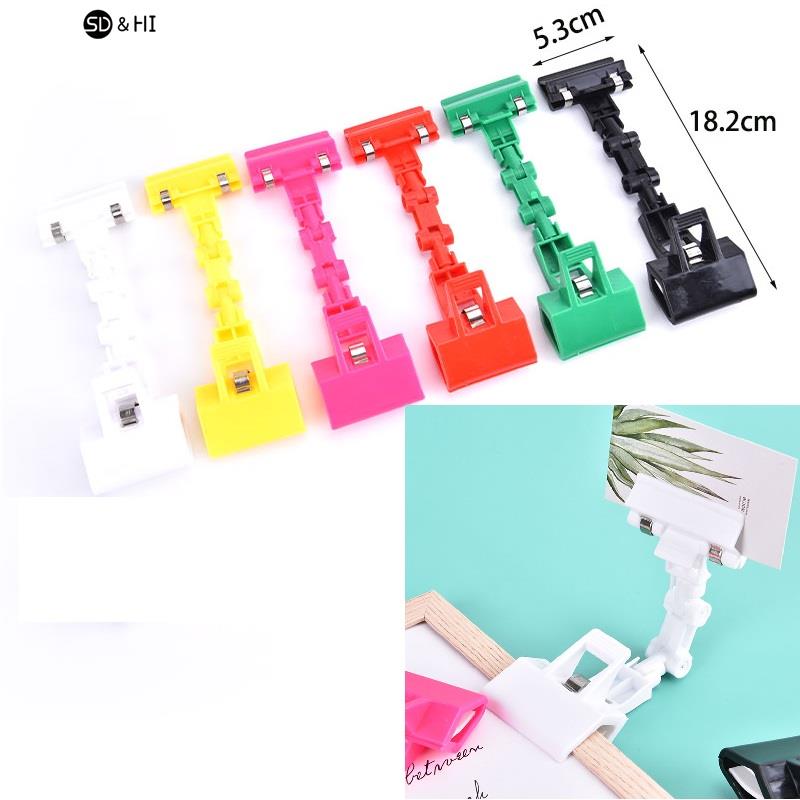 Double Head Rotatable Picture Holder Painting Clip Card Display Label Holder Name Label Racks Supermarket Display Stand Clips