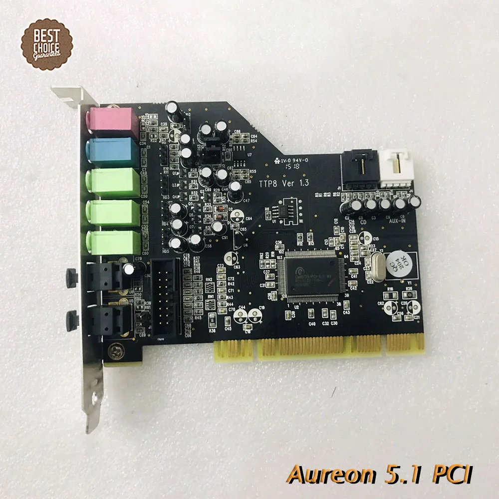 For Aureon 5.1 PCI Sound Card Optical Output Input TTP8 VER1.3